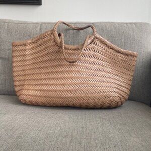 Dragon Diffusion Nantucket Woven Leather Tote in Natural